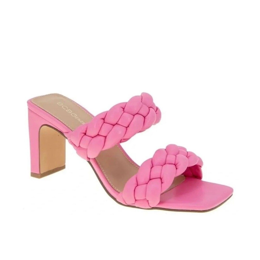 BCBGeneration Womens 6 M Bubblegum Pink Finaa Strappy High Heel Sandals NIB NZ4